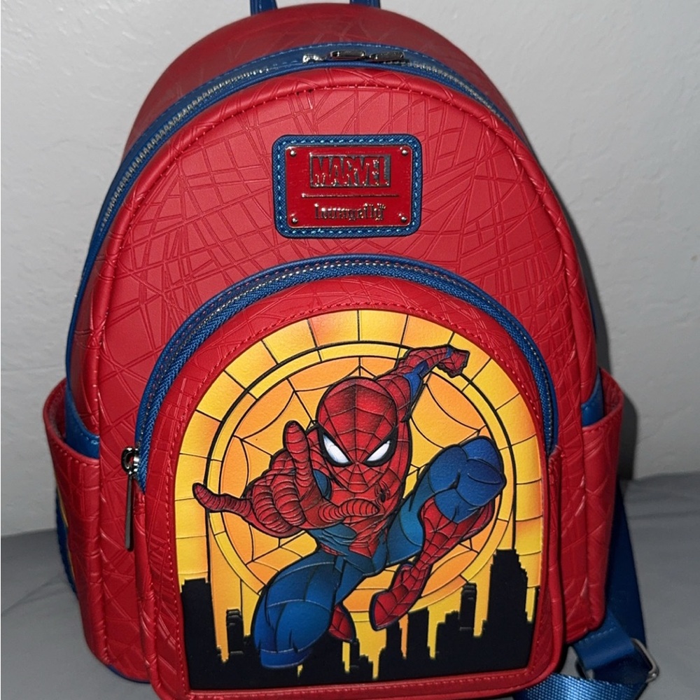 Loungefly Marvel Spider-Man Stained Glass Mini Backpack
